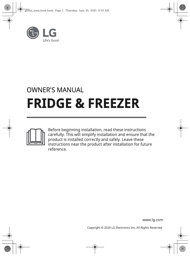 Page 1 de la notice Manuel utilisateur LG GT44AGP