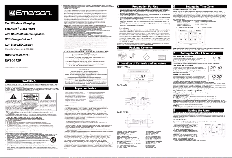 Image de la première page du manuel de l'appareil ER100120