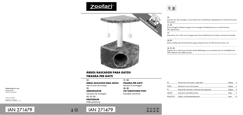Página 1 del manual Manual de usuario Zoofari IAN 271479