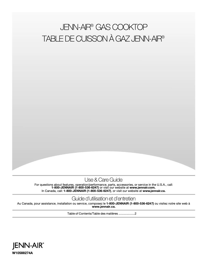 Image de la première page du manuel de l'appareil JGC7530BP