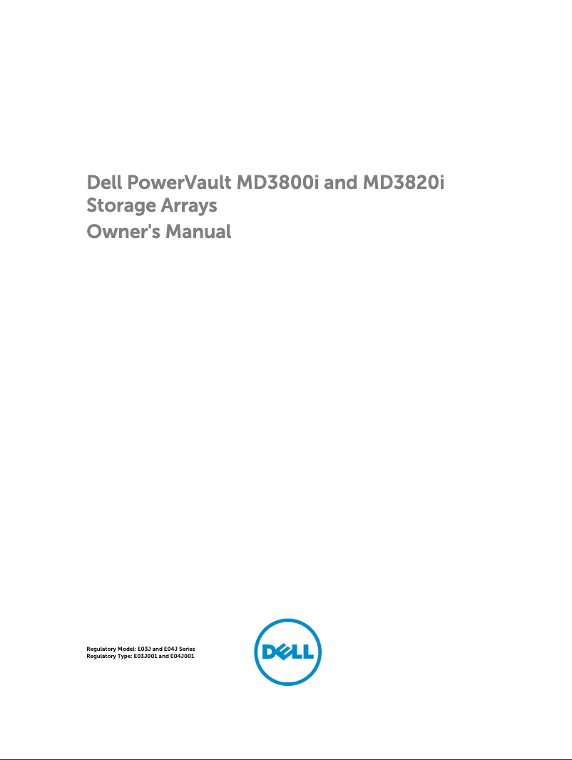 Image de la première page du manuel de l'appareil PowerVault MD3820i