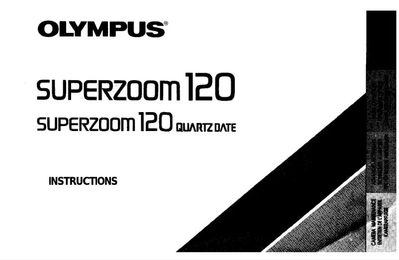 Page 1 de la notice Manuel utilisateur Olympus SuperZoom 120