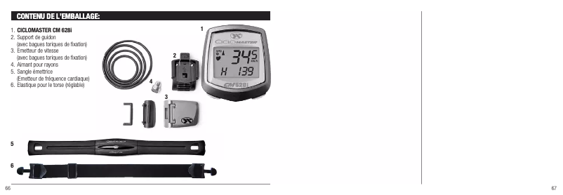 Image de la première page du manuel de l'appareil CicloMaster CM 628i