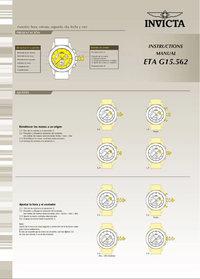 Page 1 of the manual User Manual Invicta Sea Hunter 29953