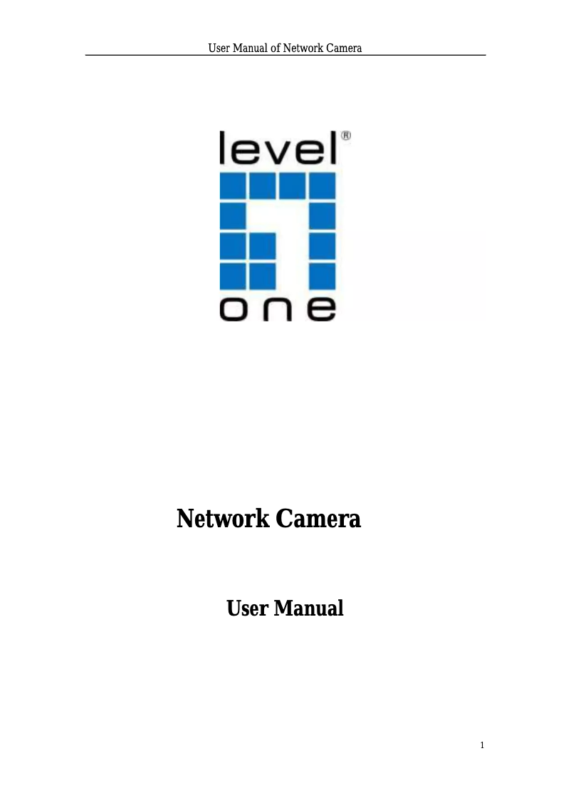 Page n°1 - Manuel utilisateur LevelOne FCS-5058