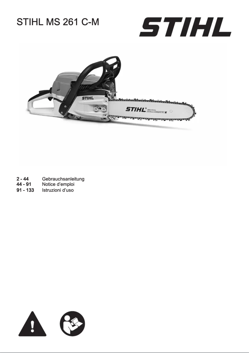 Page n°1 - Manuel utilisateur Stihl MS 261 C
