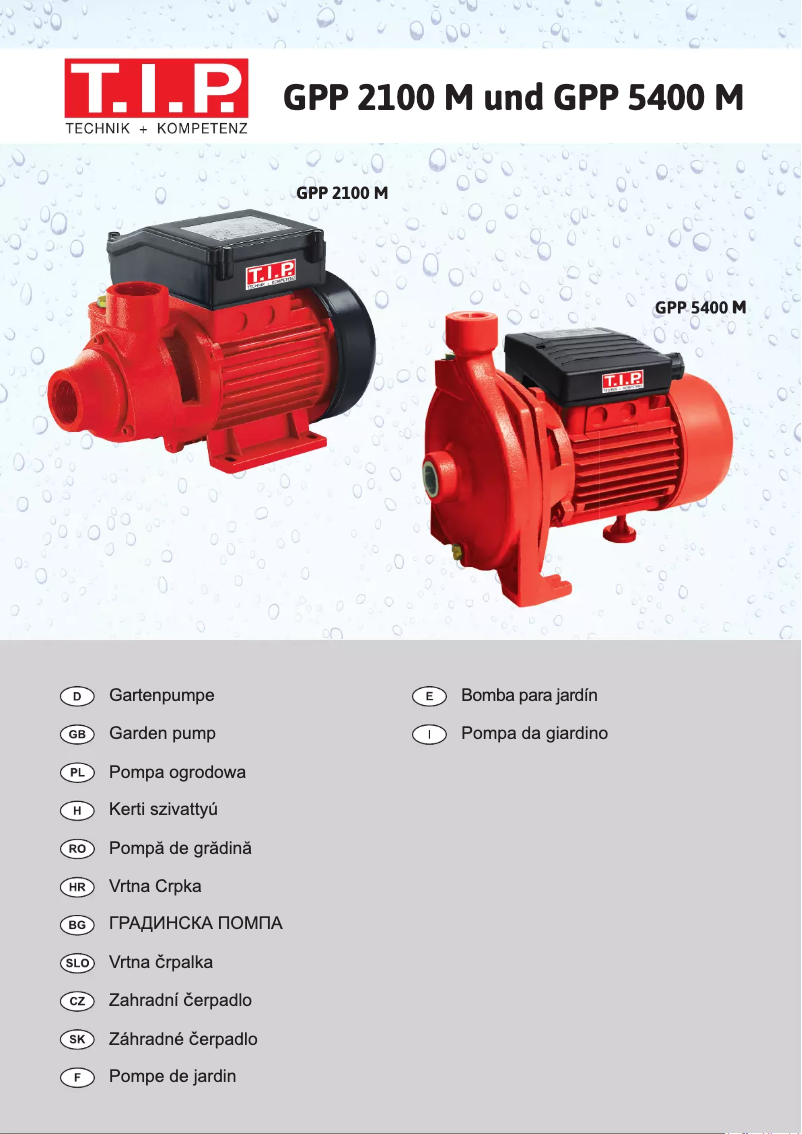 Image de la première page du manuel de l'appareil GPP 2100 M