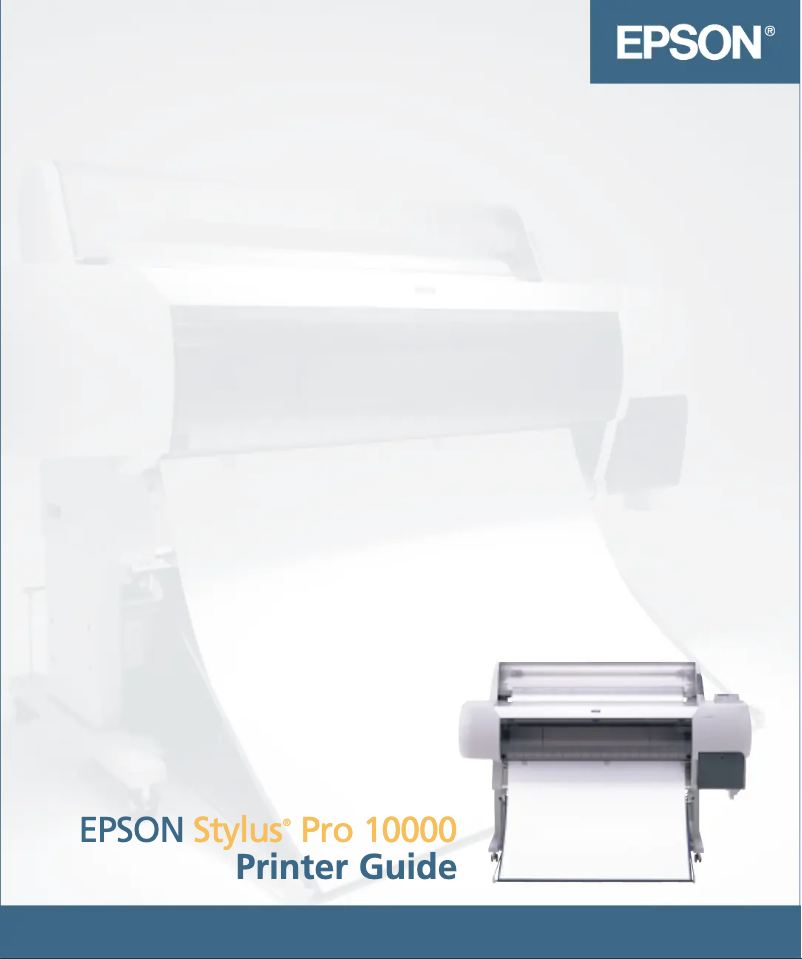 Page n°1 - Manuel utilisateur Epson Stylus Pro 10000
