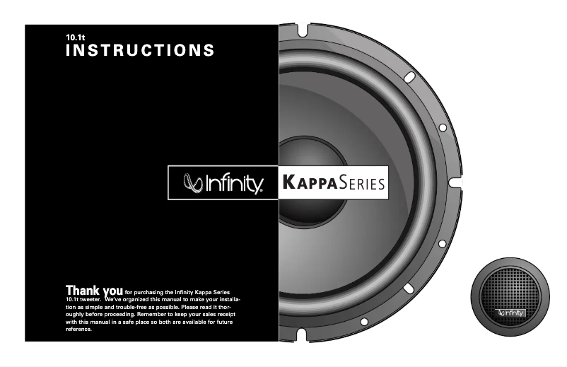 Page 1 de la notice Manuel utilisateur Infinity Kappa 10.1T