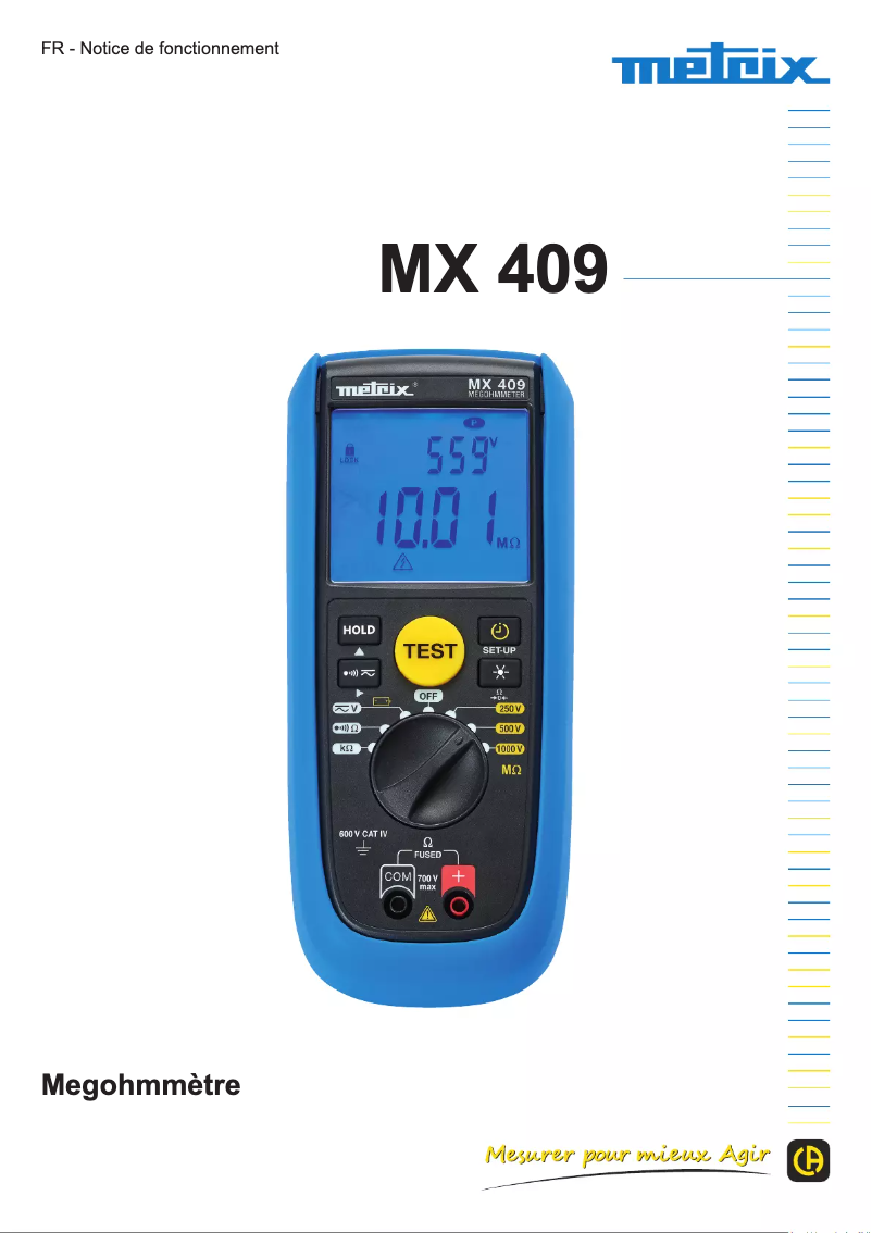 Image de la première page du manuel de l'appareil MX 409