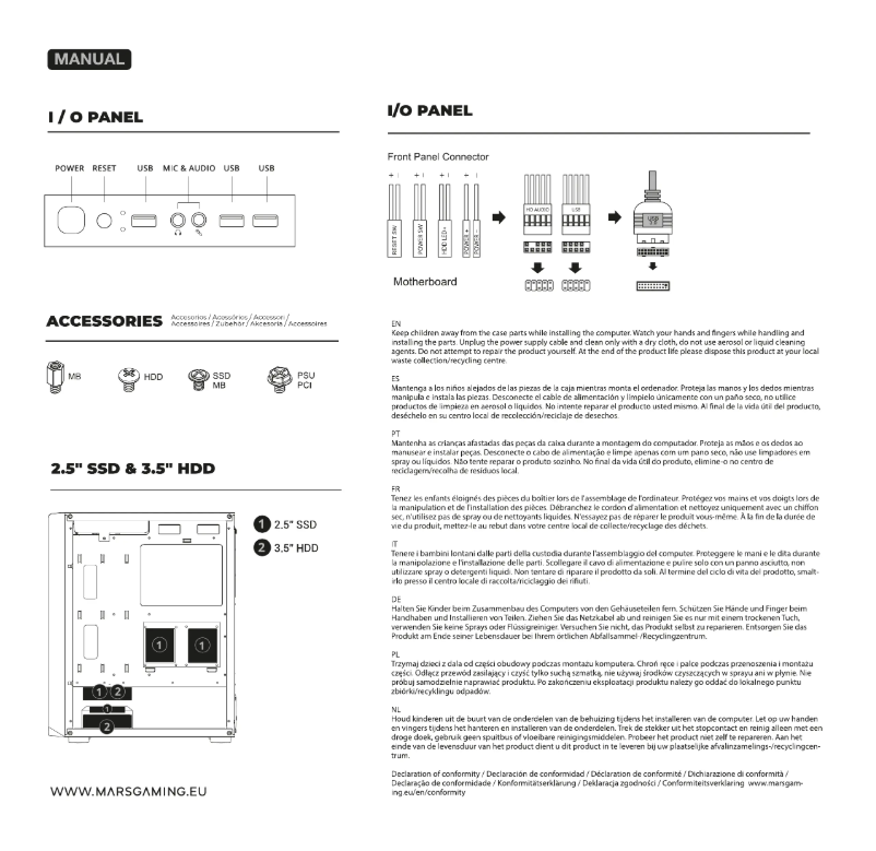 Página 1 del manual Manual de usuario Mars Gaming MC-Q3