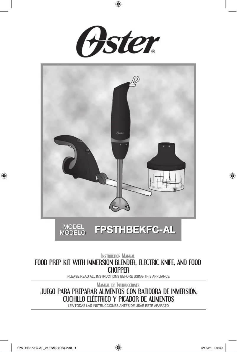 Image de la première page du manuel de l'appareil FPSTHBEKFC-AL