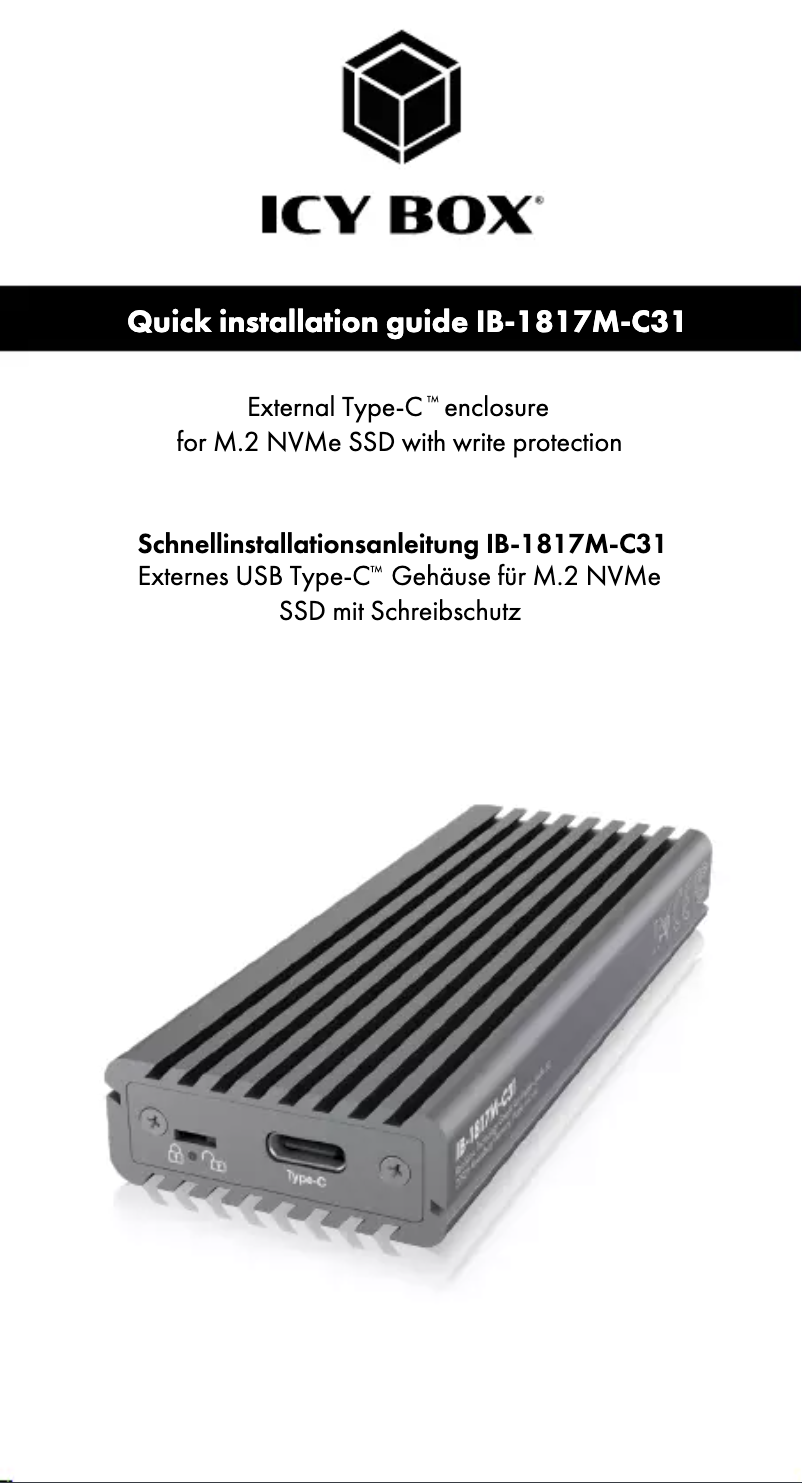Page n°1 - Manuel utilisateur Icy Box IB-1817M-C31