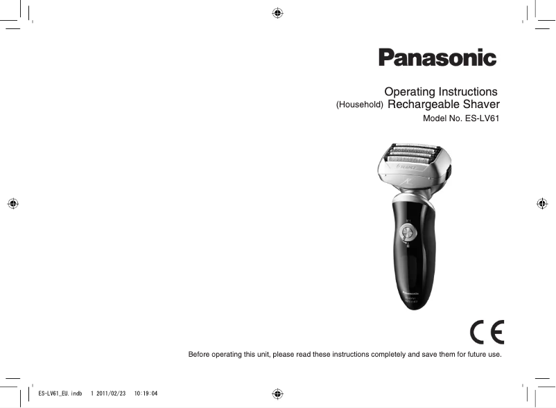 Page 1 de la notice Manuel utilisateur Panasonic ES-LV61