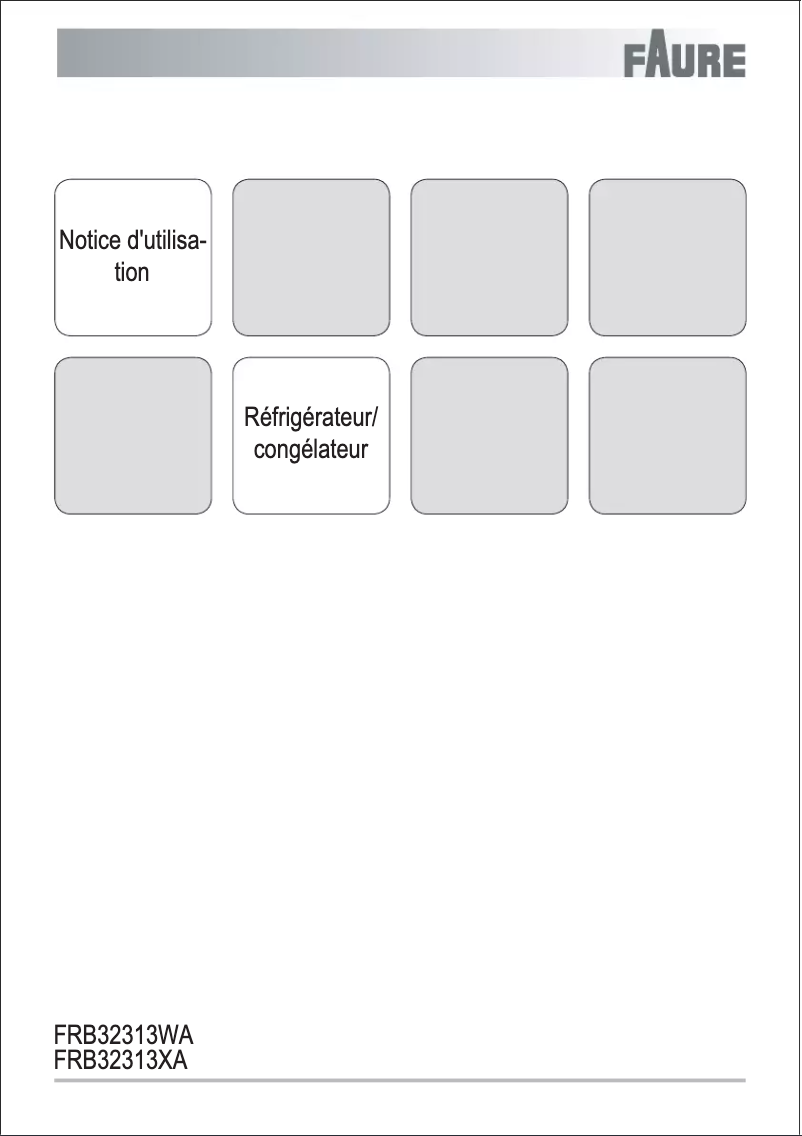 Page n°1 - Manuel utilisateur Faure FRB32313WA