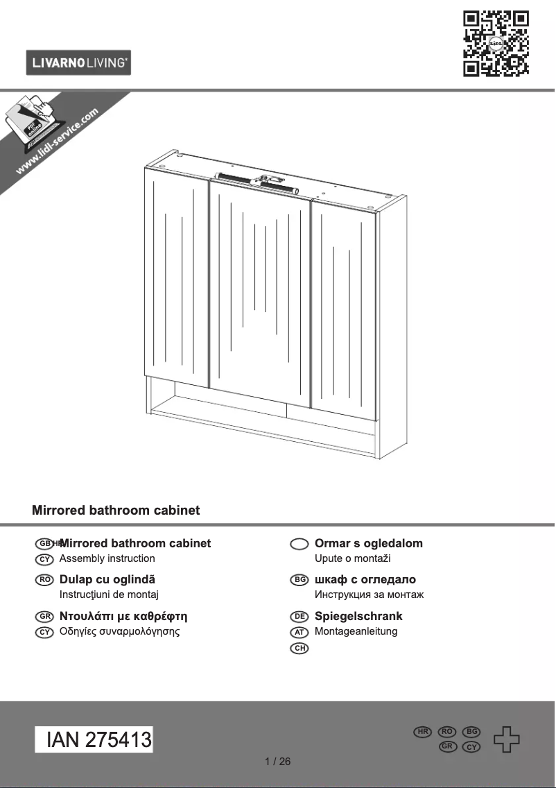 Page 1 de la notice Manuel utilisateur Livarno Lux IAN 275413