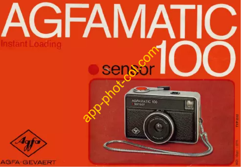 Page 1 de la notice Manuel utilisateur Agfa Agfamatic 100