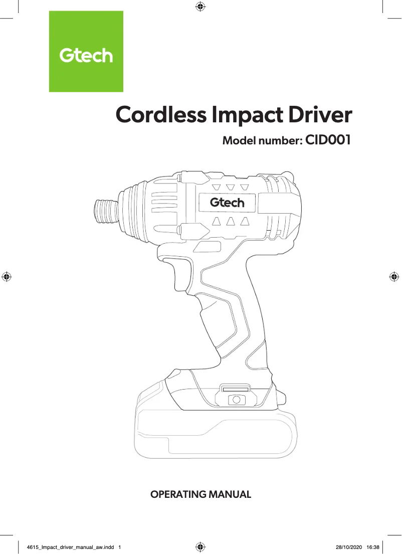 Page n°1 - Manuel utilisateur G-Technology CID001