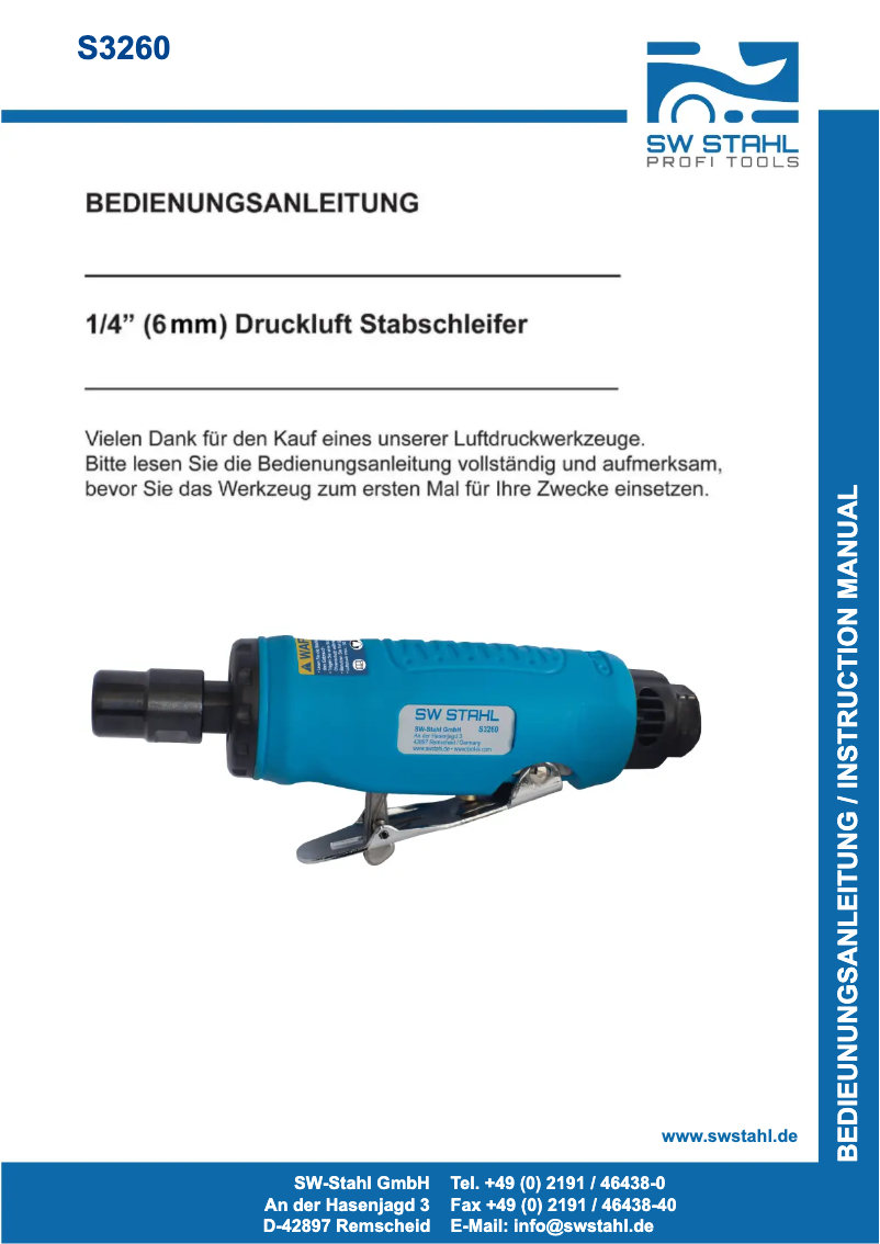 Image de la première page du manuel de l'appareil S3260