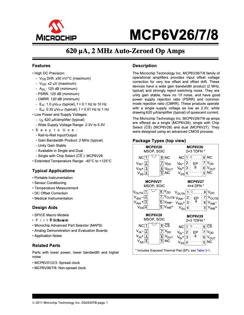 Image de la première page du manuel de l'appareil MCP6V26