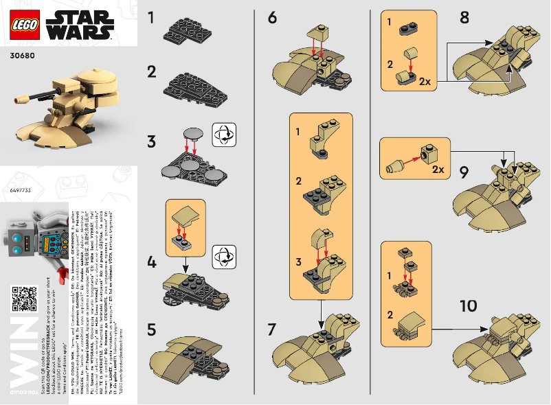 Page 1 de la notice Manuel utilisateur Lego Star Wars 30680