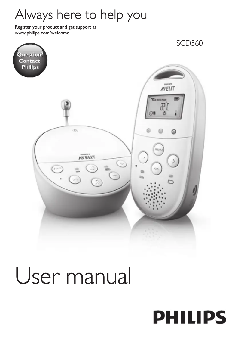 Page 1 de la notice Manuel utilisateur Philips AVENT SCD560