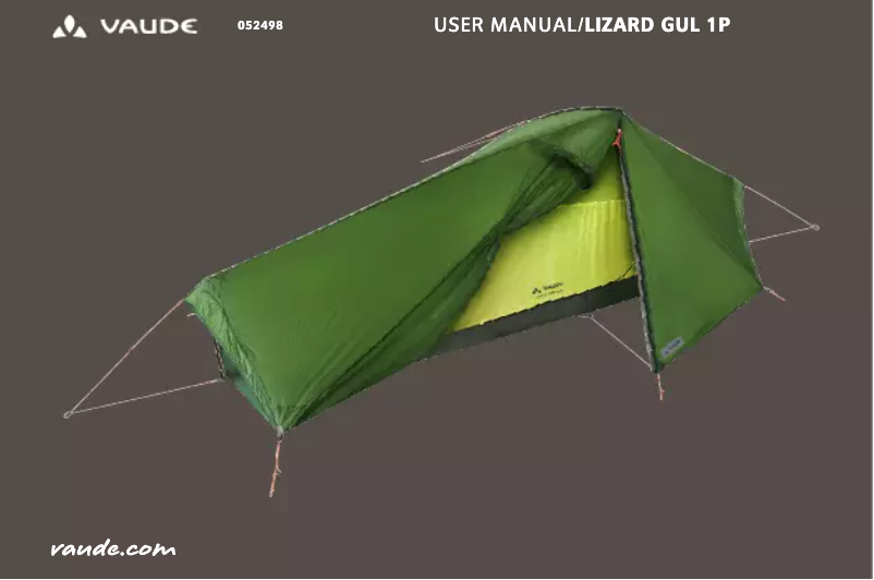 Image de la première page du manuel de l'appareil Lizard GUL 1P