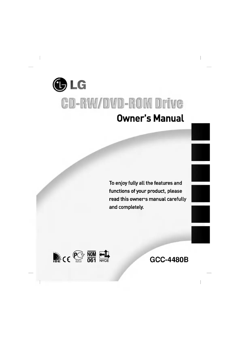 Page n°1 - Manuel utilisateur LG GCC-4480B