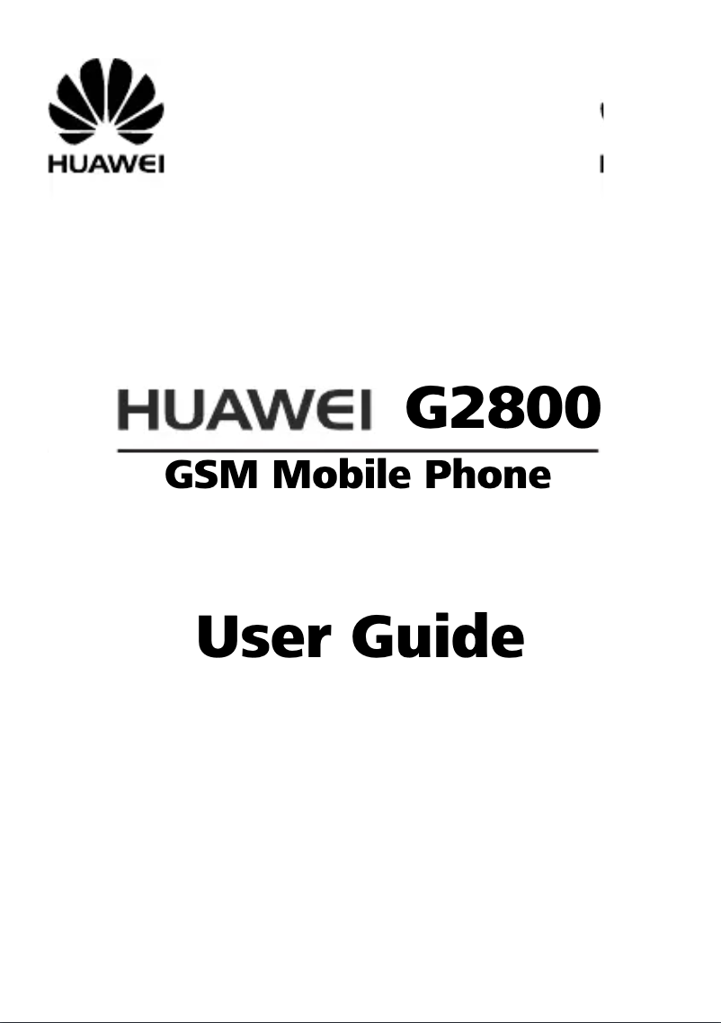 Page 1 de la notice Manuel utilisateur Huawei G2800