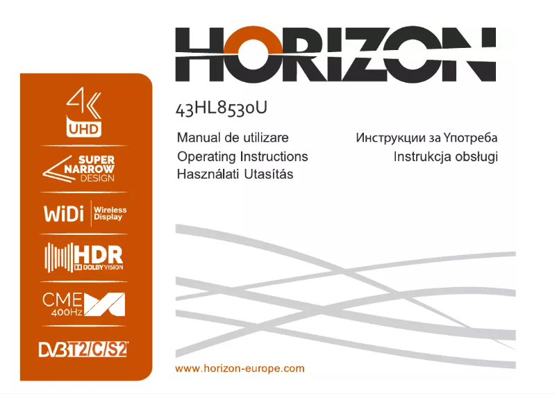 Page n°1 - Manuel utilisateur Horizon 43HL8530U