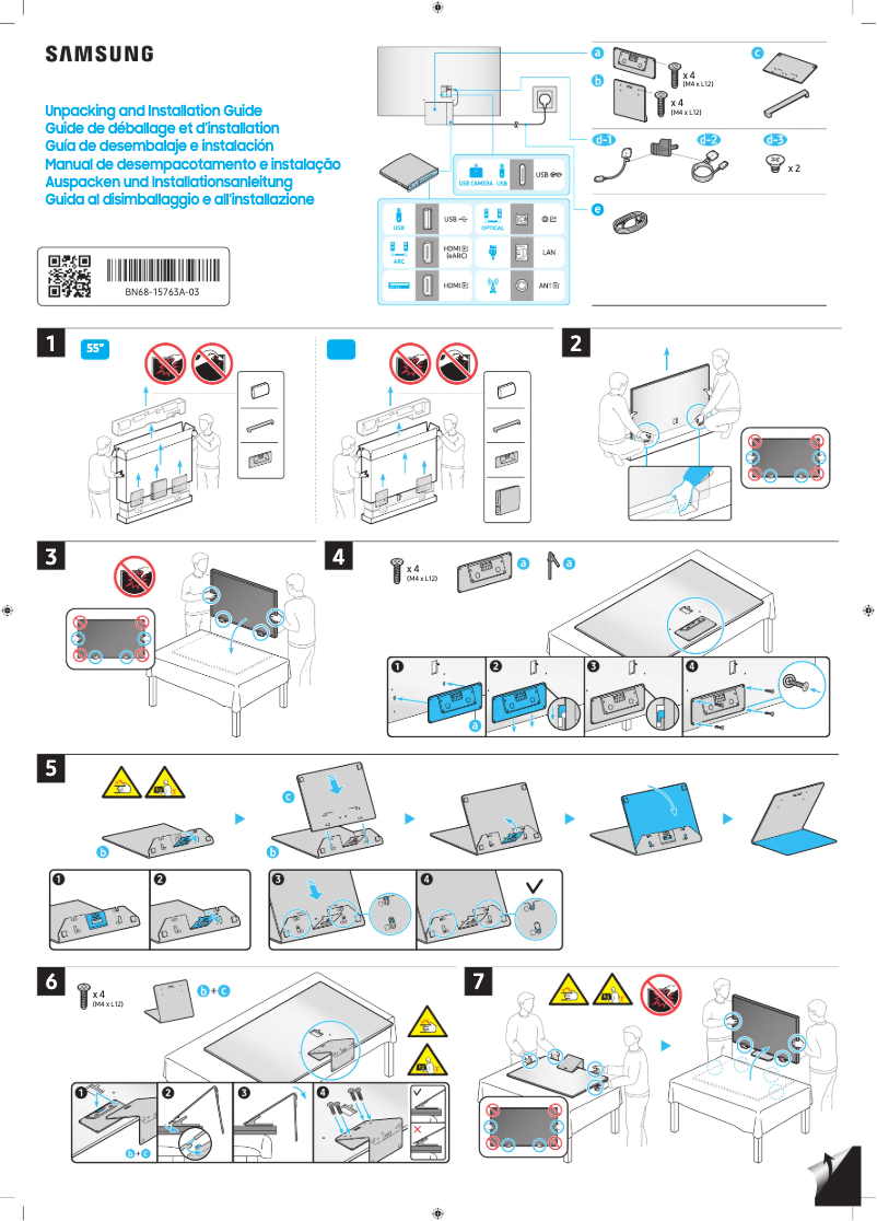 Page 1 de la notice Manuel utilisateur Samsung QA65QN900CW