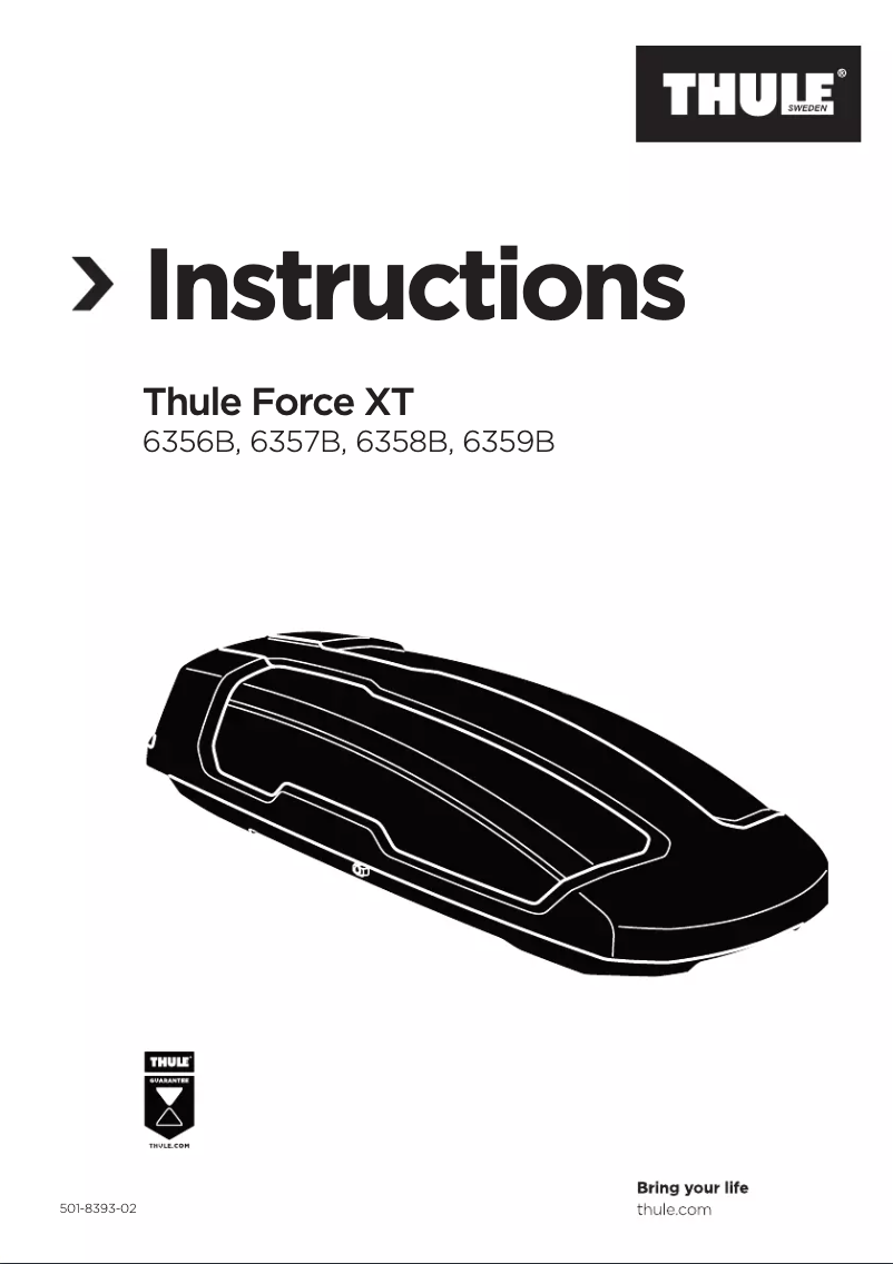 Page n°1 - Manuel utilisateur Thule Force XT XXL