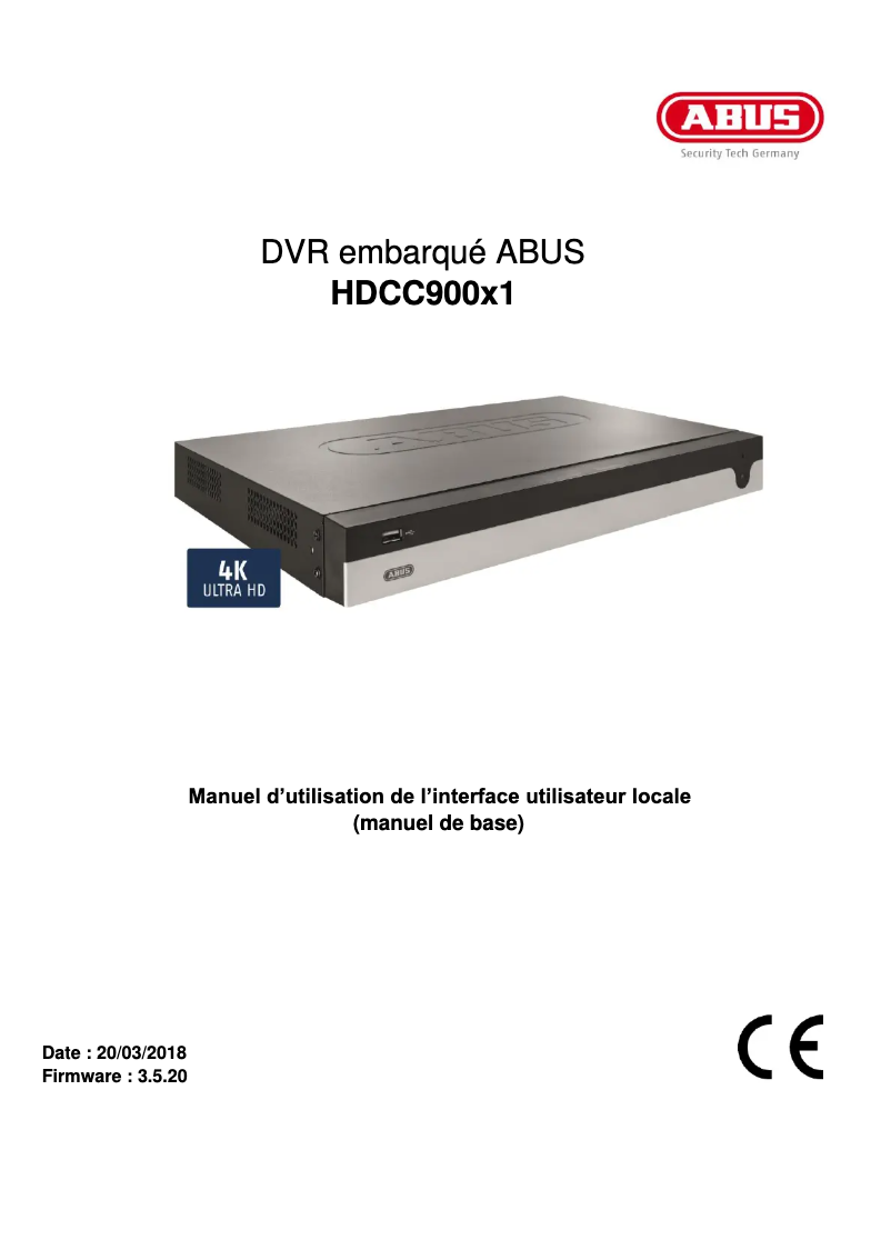 Page n°1 - Mode d'emploi Abus HDCC90001