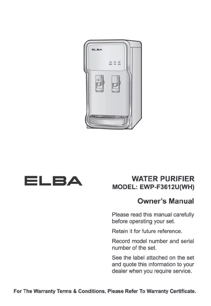 Image de la première page du manuel de l'appareil EWP-F3612U(WH)