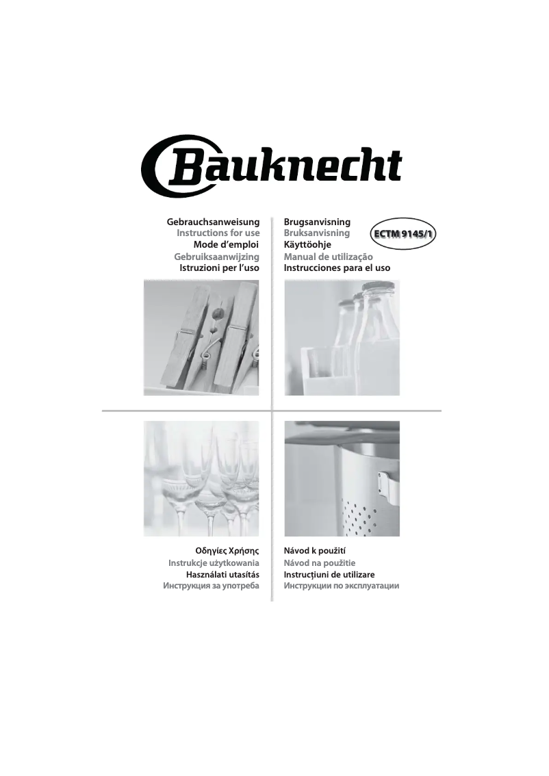Page n°1 - Manuel utilisateur Bauknecht ECTM 9145-1 IXL