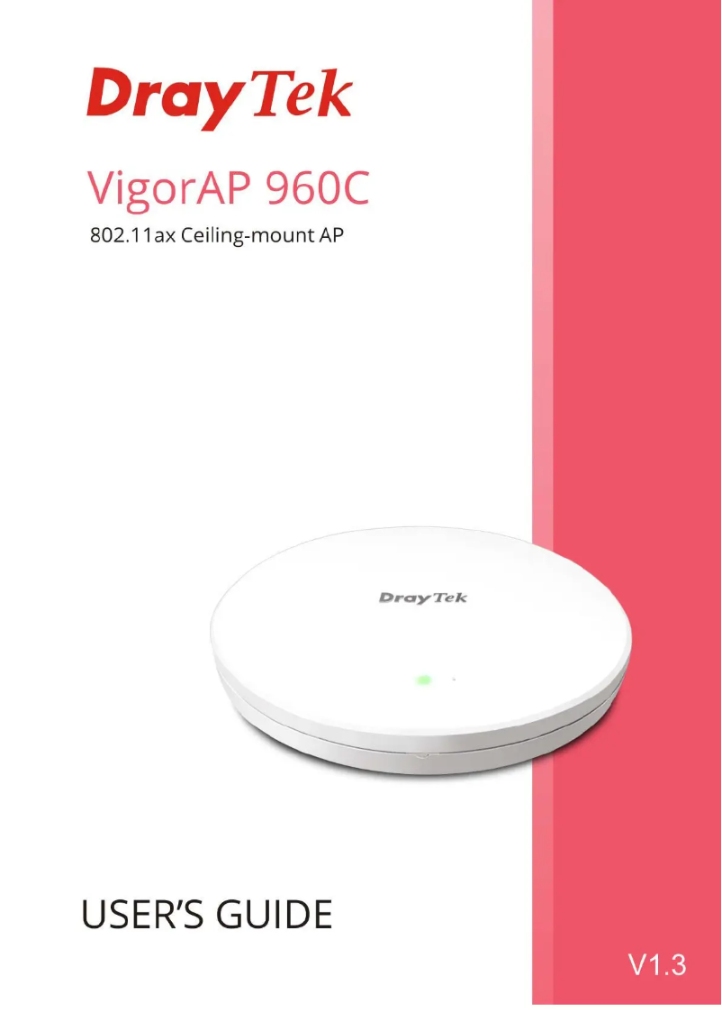 Page 1 de la notice Manuel utilisateur Draytek VigorAP 960C