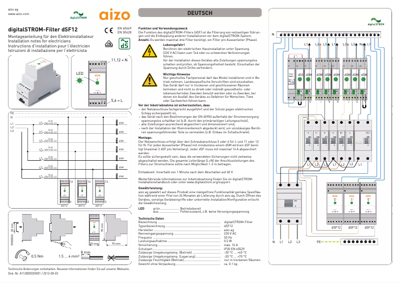 Image de la première page du manuel de l'appareil DSF12