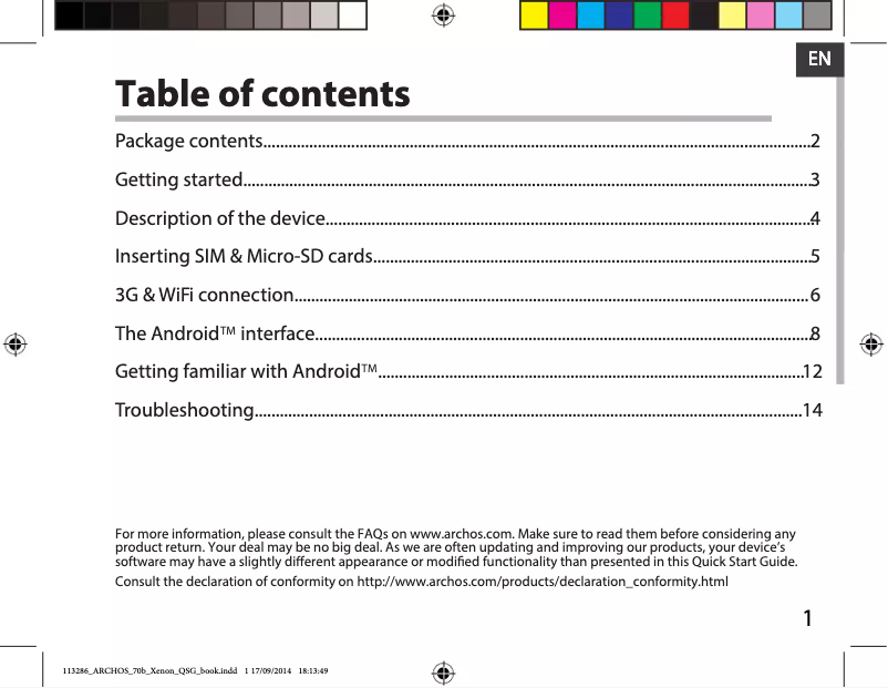 Image de la première page du manuel de l'appareil Xenon 70b