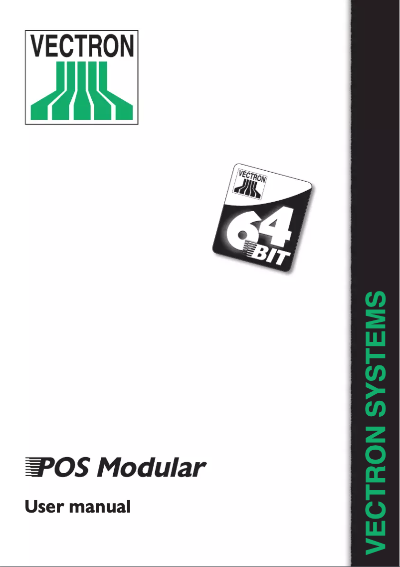 Page 1 de la notice Manuel utilisateur Vectron POS Modular