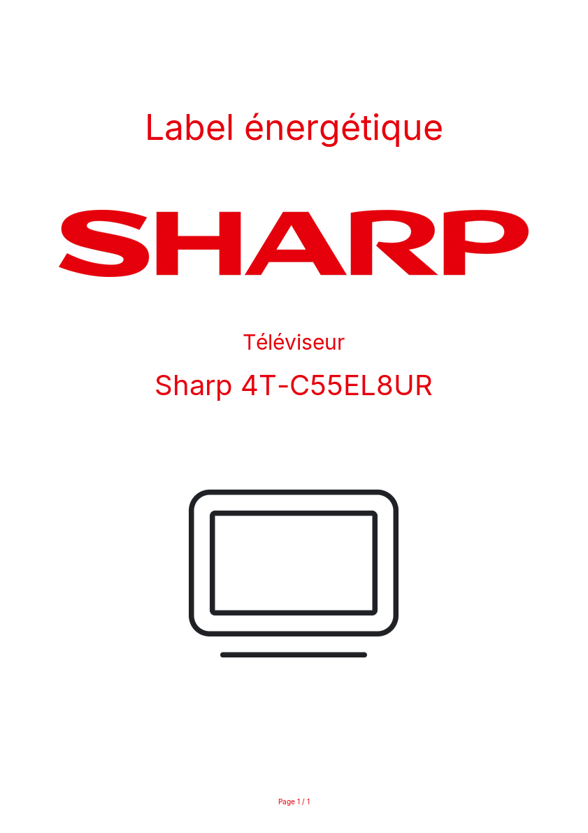 Image de la première page du manuel de l'appareil 4T-C55EL8UR
