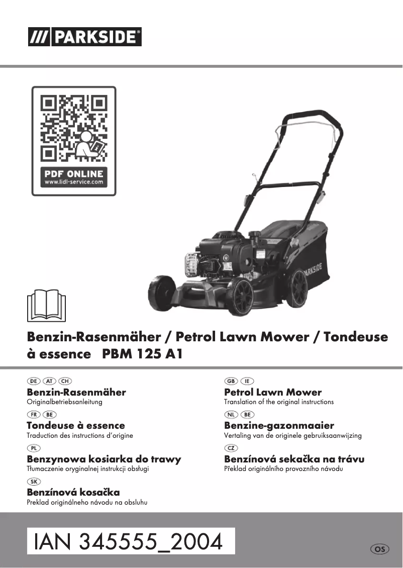 Image de la première page du manuel de l'appareil PBM 125 A1