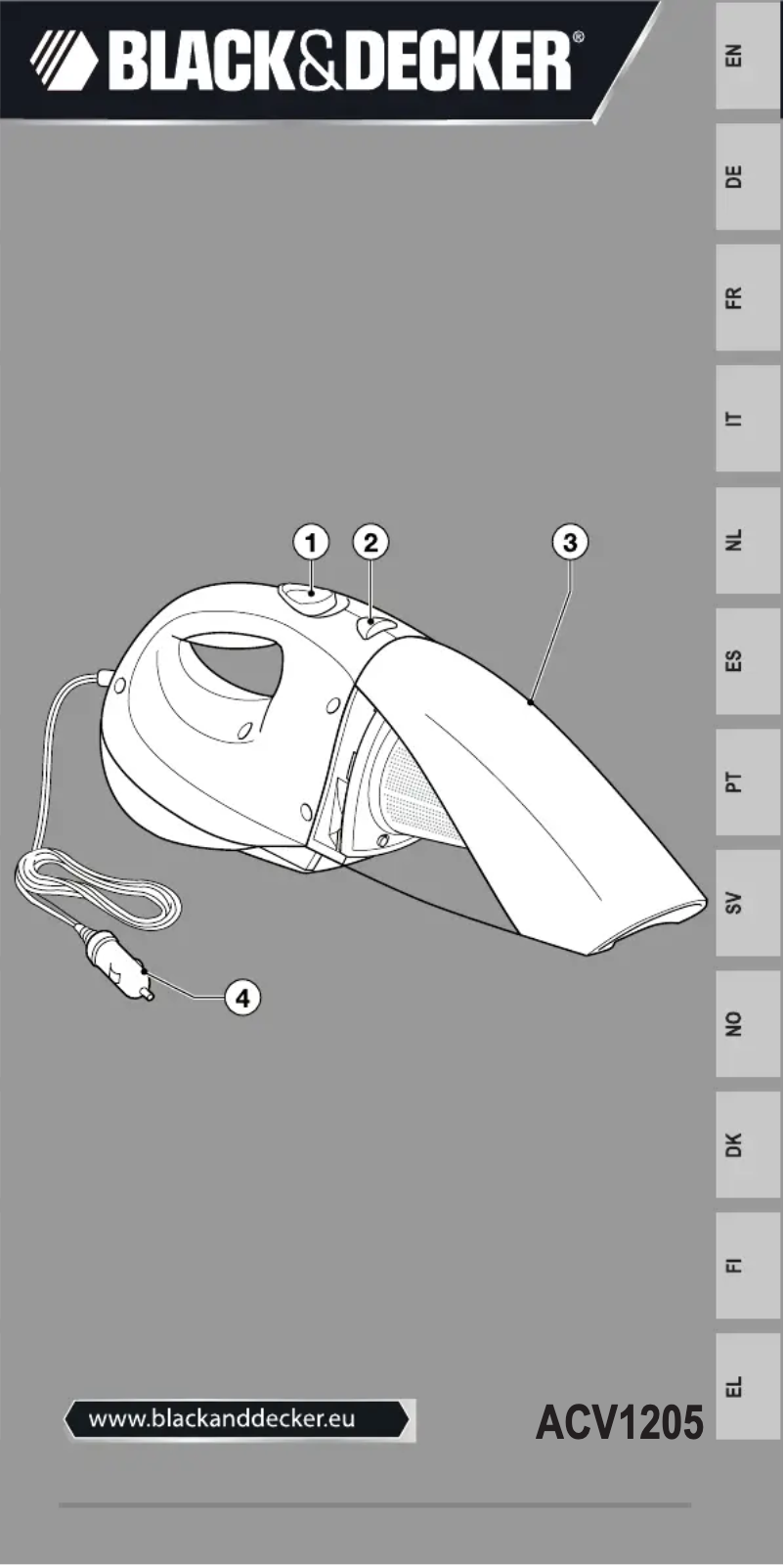Image de la première page du manuel de l'appareil ACV1205