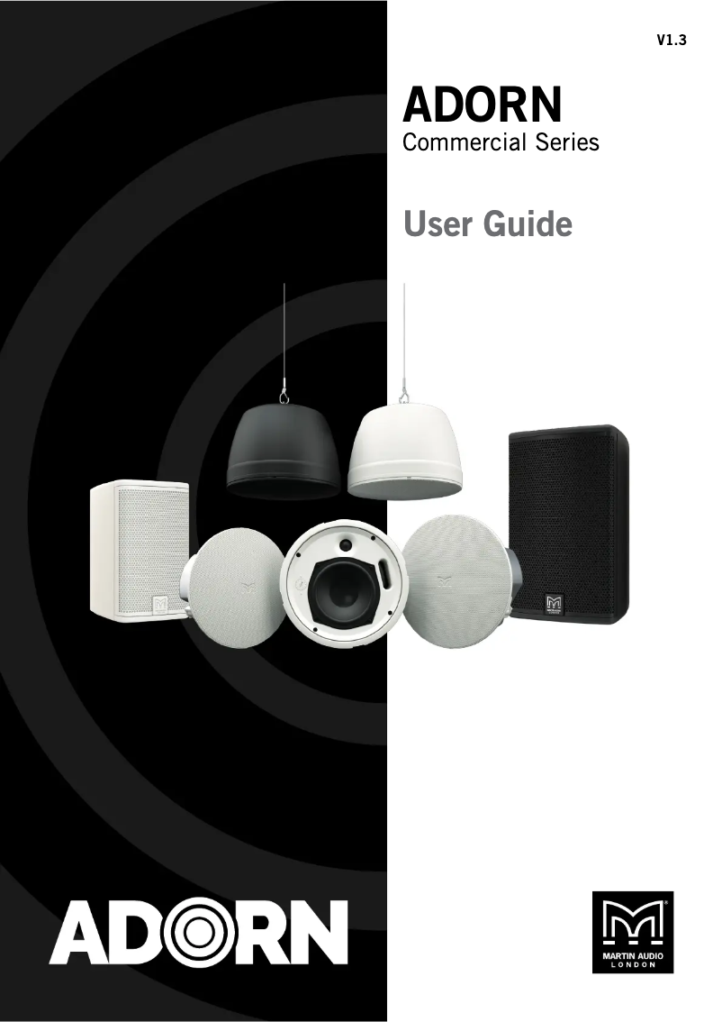 Page n°1 - Manuel utilisateur Martin Audio Adorn ACS-55TS