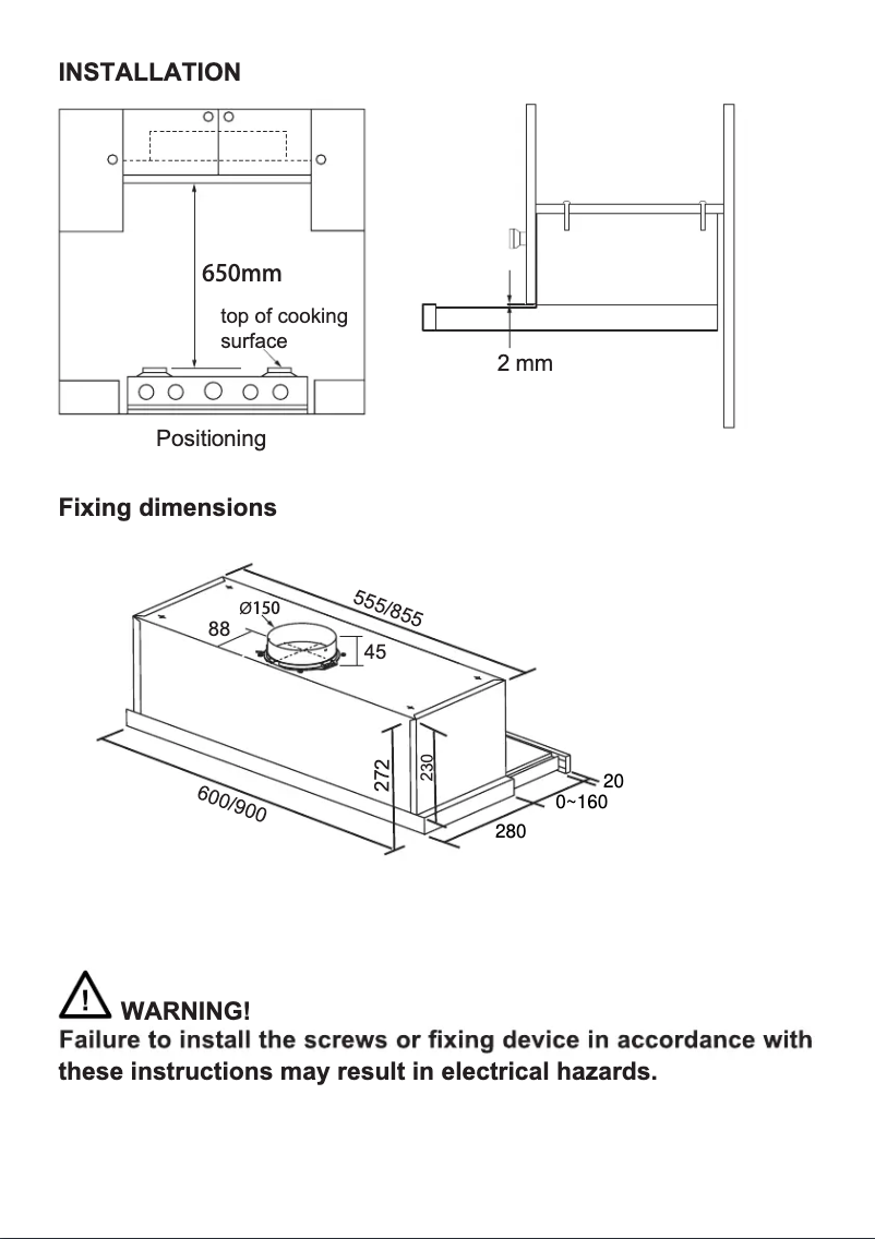 Page n°1 - Guide d'installation Philco GH1206SNL