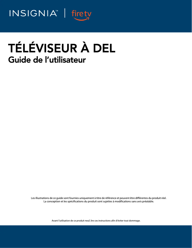 Page 1 de la notice Manuel utilisateur Insignia NS-75F301NA22