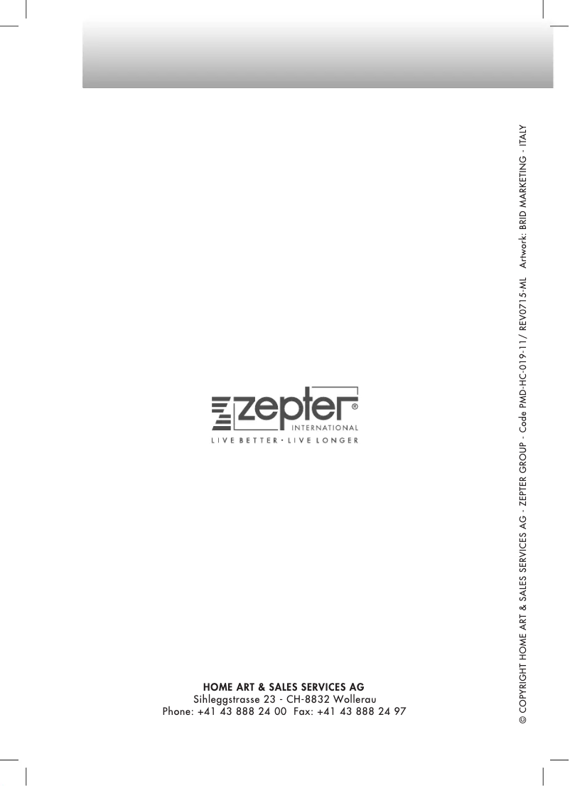 Page n°1 - Manuel utilisateur Zepter EdelWasser PWC-670-BLACK