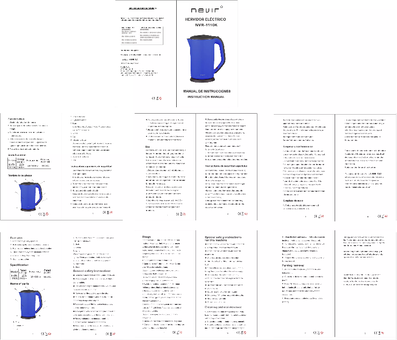 Page 1 of the manual User Manual Nevir NVR-1110 K