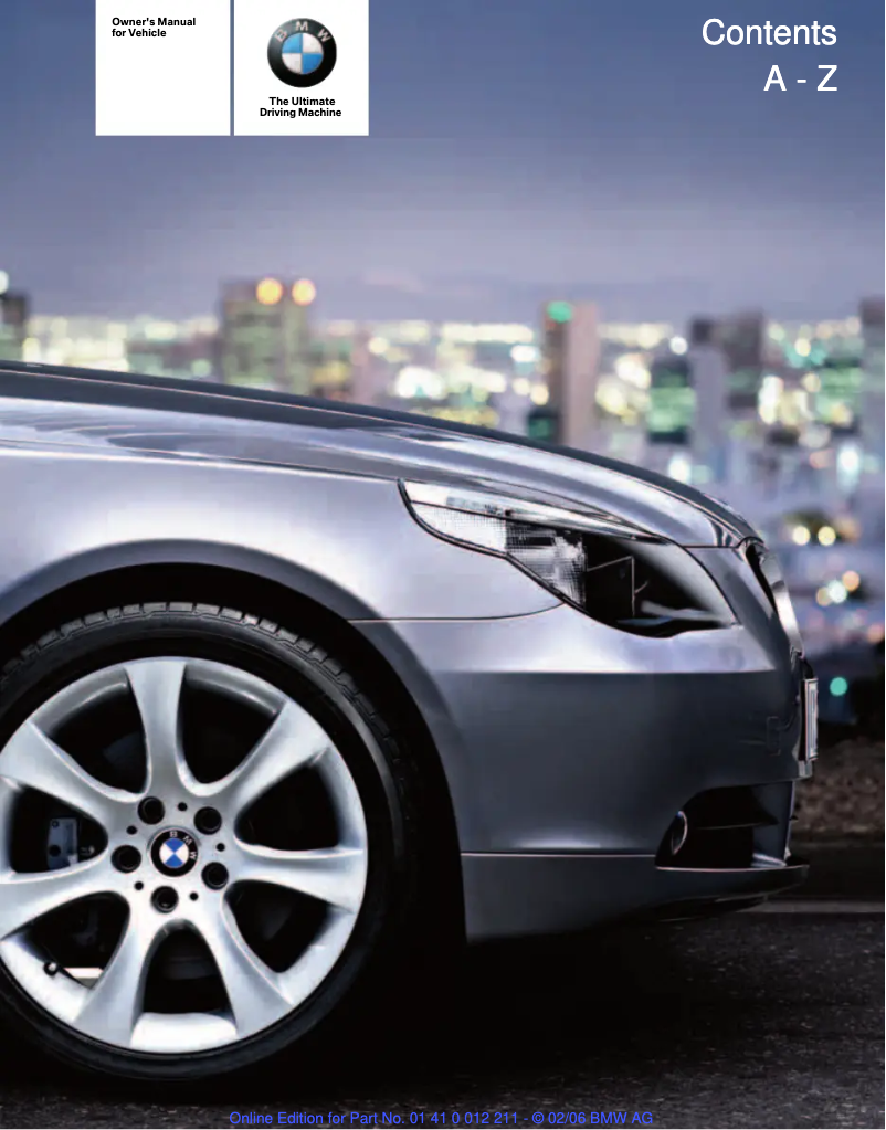 Page 1 de la notice Manuel utilisateur BMW 530xi Sedan (2006)