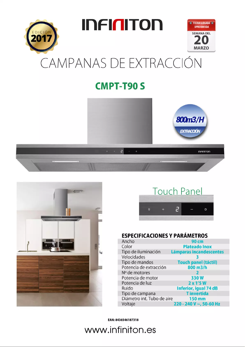 Page 1 de la notice Brochure Infiniton CMPT-T90S