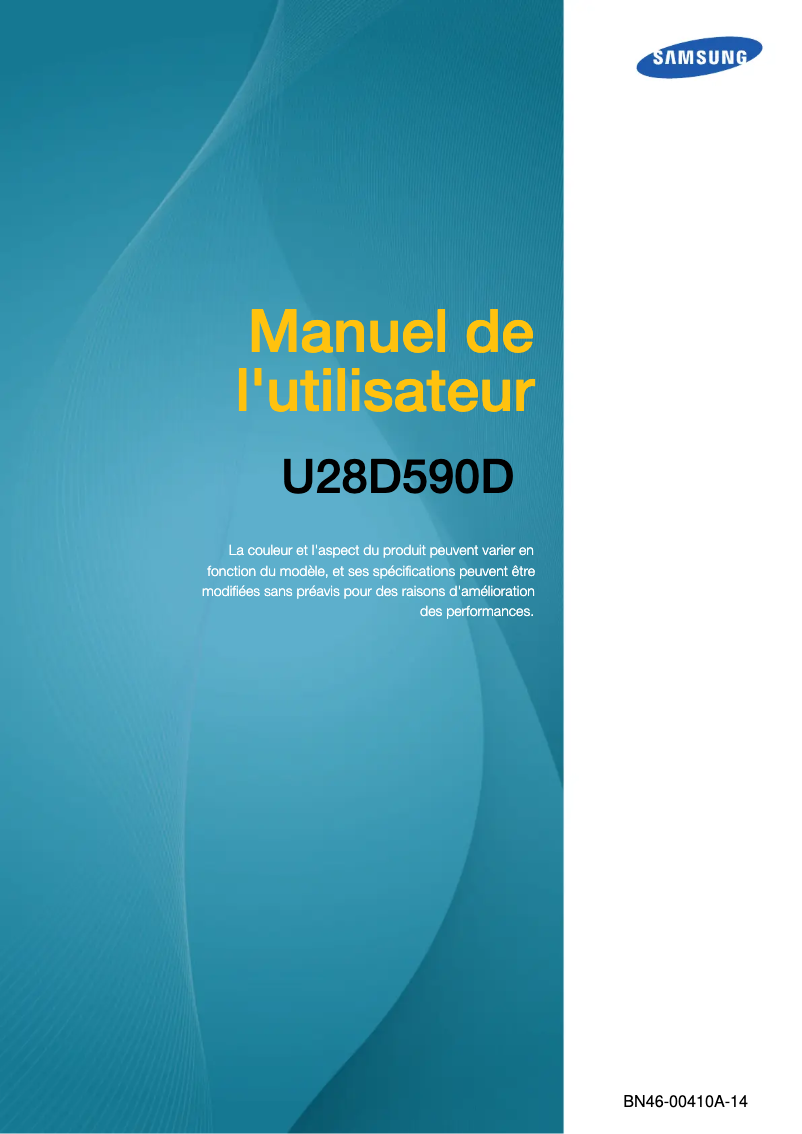 Page 1 de la notice Manuel utilisateur Samsung U28D590D